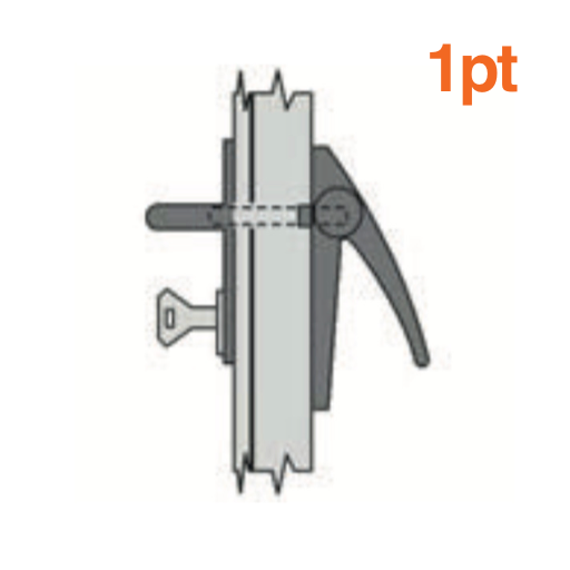 Barre anti-panique 1 vantail (illustration)