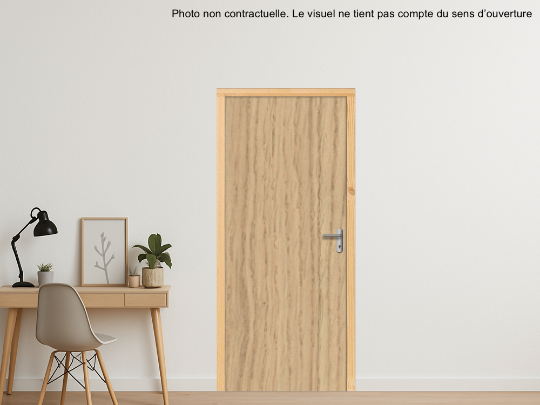 BLOC-PORTE BOIS 1 VANTAIL MAG 30 PAU EI30 POUR POSE SUR CLOISON PLAQUES DE PLÂTRE - 930 X 2040 - STRATIFIÉE M3760 BOIS CHÊNE VICENZA ST12